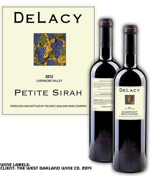 DeLacy Wine Company Labels Designed By Bruce Hilvitz